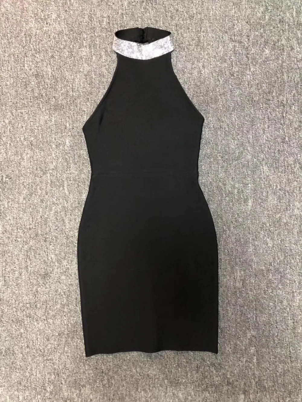 High Quality Black Sleeveless Backless Off The Shoulder Rayon Bandage Dress Homecoming Party | Женская одежда