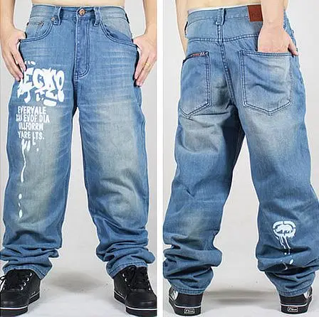 Hip hop jeans men blue fashion mens 