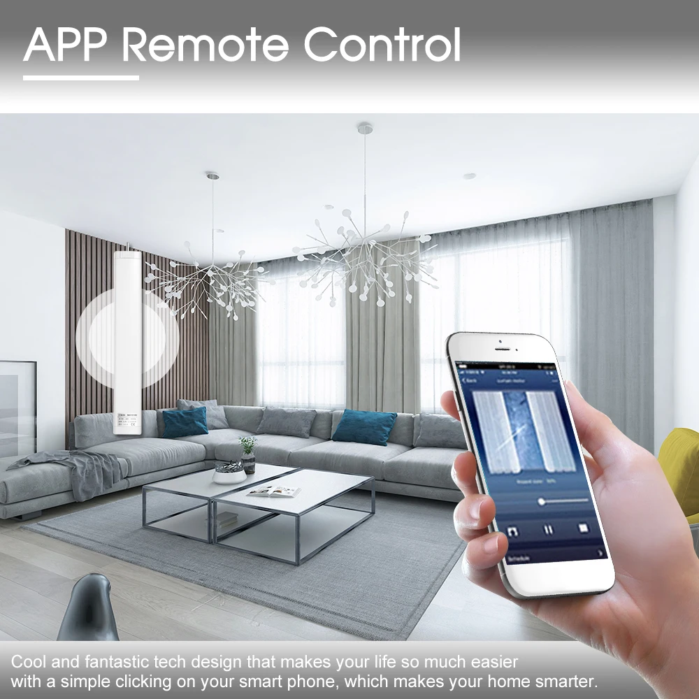 WIFI электрический занавес Мотор Авто моторизованный трек туя приложение