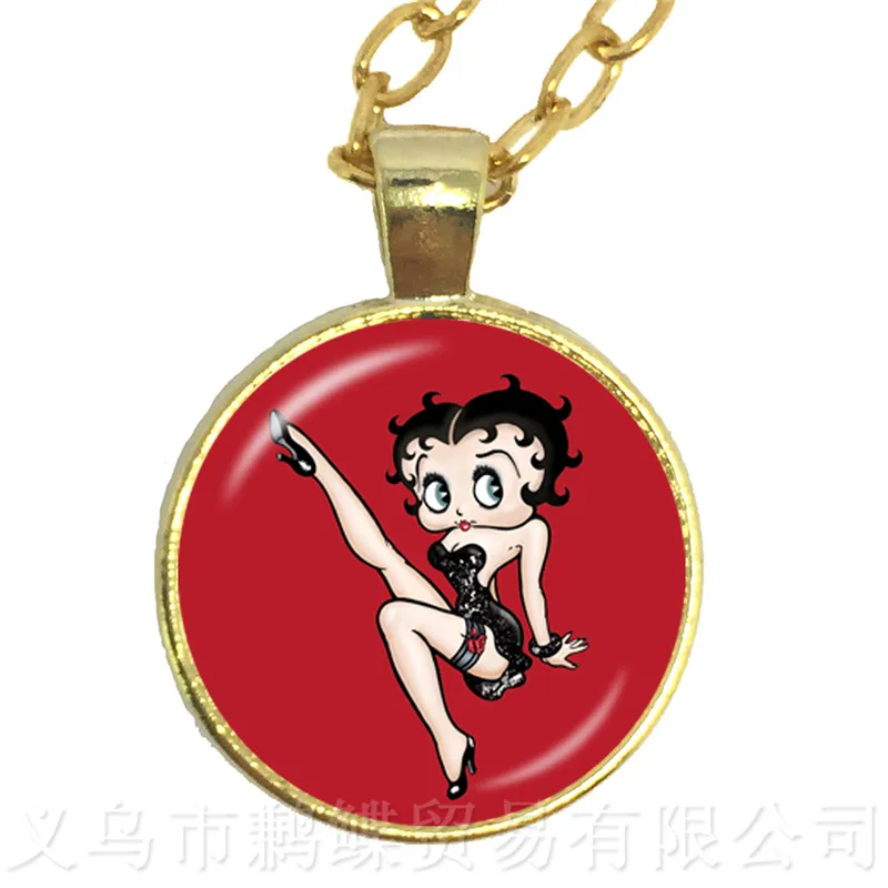 2018 новая сексуальная серия Betty Boop стеклянный кабошон кулон ручной работы