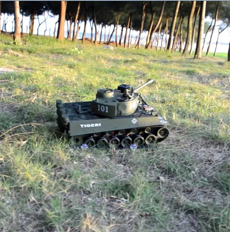 1:18 Масштаб RC Запуск пуля трек Тигр Танк револьверный поворотный спасательный