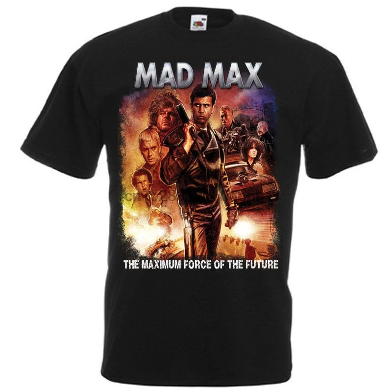 MAD MAX 1 Максимальная сила фильм плакат Футболка Черная все размеры 2018 Летняя