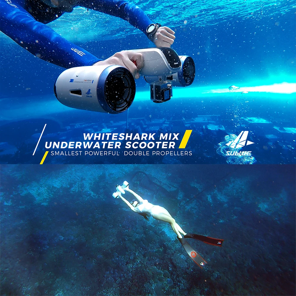 Sublue Whiteshark Mix Подводное Подруливающее Устройство для скутера, дайвинга, плавания и Сноркелинга в воде, ручное снаряжение для дайвинга