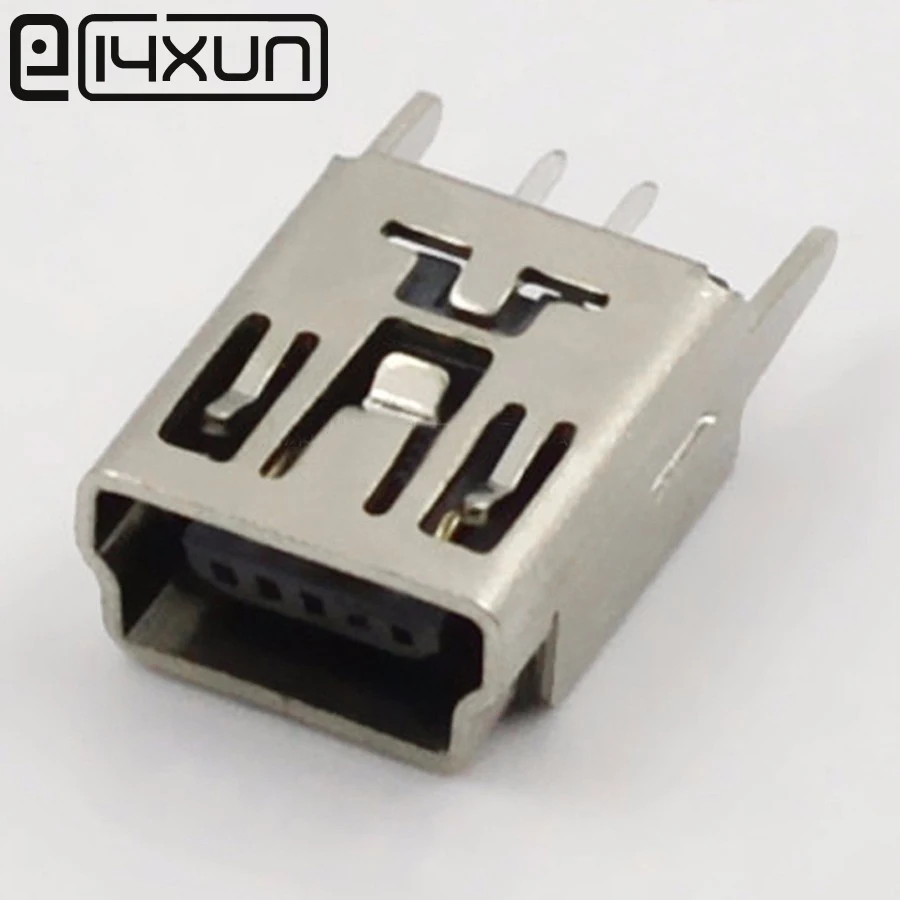 10 шт. Мини USB 5 контактный гнездовой разъем интерфейса SMD SMT 180 градусов штыри для