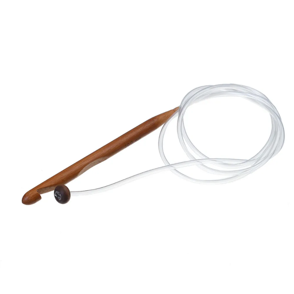

Bamboo Flexible Afghan Tunisian Carpet Crochet Hooks Needles At Random Transparent 119.5cm(47"), 1 Set(12 PCs/Set)