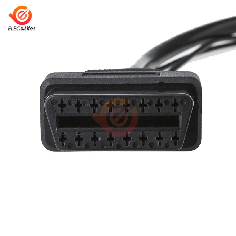 3 pin до 16 Pin штырьевой OBDII OBD2 разъем адаптера диагностический кабель тестовый зажим