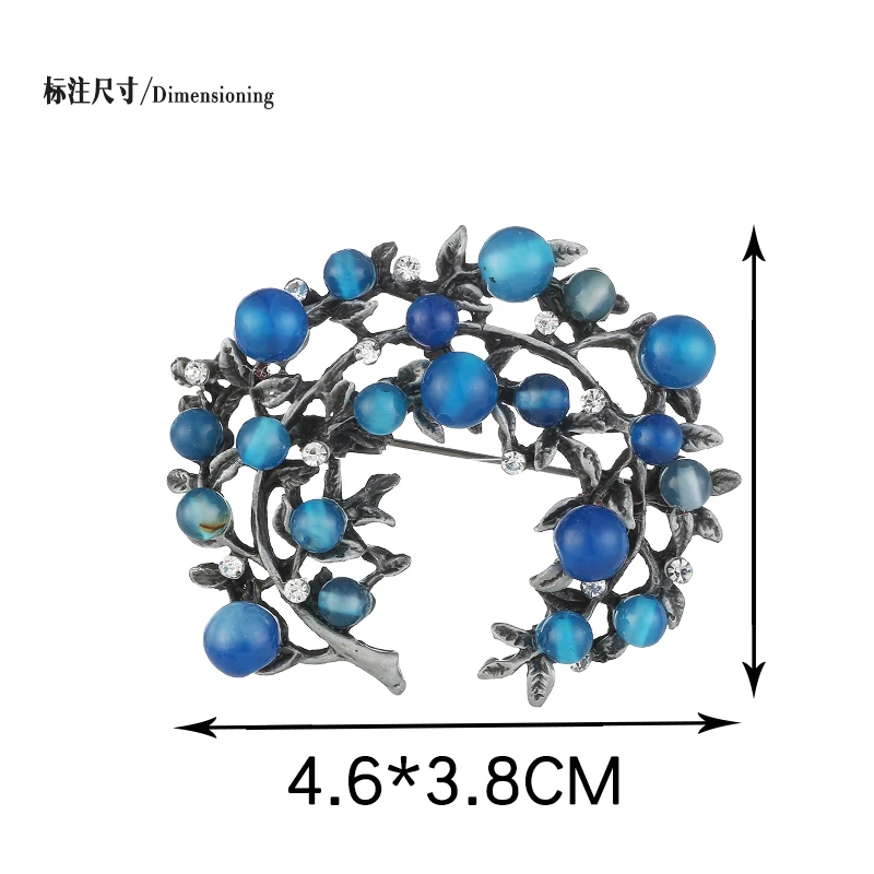 Женская Винтажная Брошь Стразы в виде цветка с кристаллами|Украшения для волос