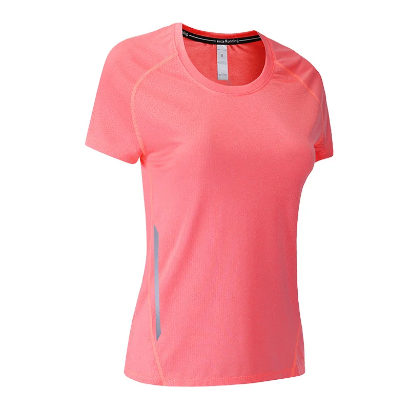 women t-shirts sport Женская футболка для бега, быстросохнущая, для фитнеса, обтягивающая с короткими рукавами, дышащая, для спортзала, нейлон, спортивная одежда, рубашки для йоги, компрессионные женские - Цвет: women t-shirts sport