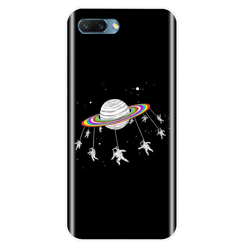 Чехол для телефона из мягкого силикона и ТПУ с изображением космонавта Луны Huawei