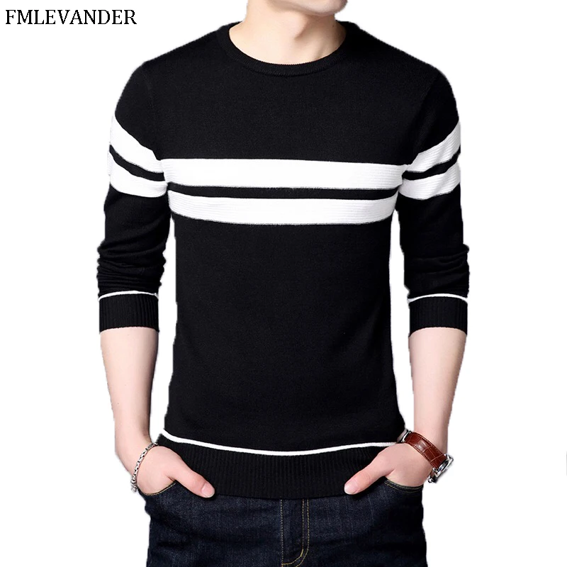 

hombre 2019 Plus Sizes 4XL 65% Wool O-neck Sweater Men