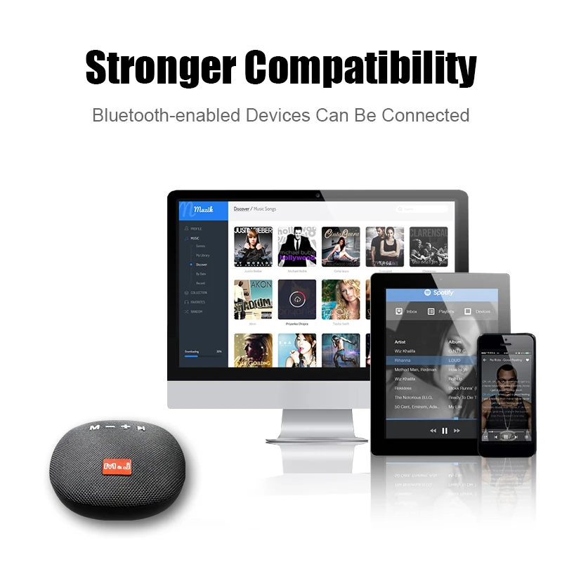 M & J беспроводной портативный Bluetooth динамик Водонепроницаемый мини стерео