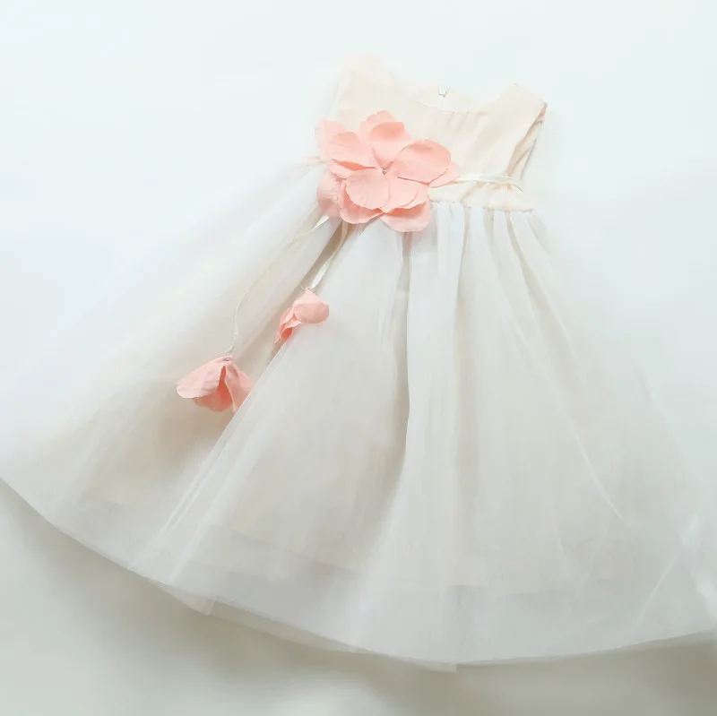 2018 Summer and Autumn Baby Girls Dresses Kids Sleeveless Gauza with Flower Casual Children | Детская одежда и обувь