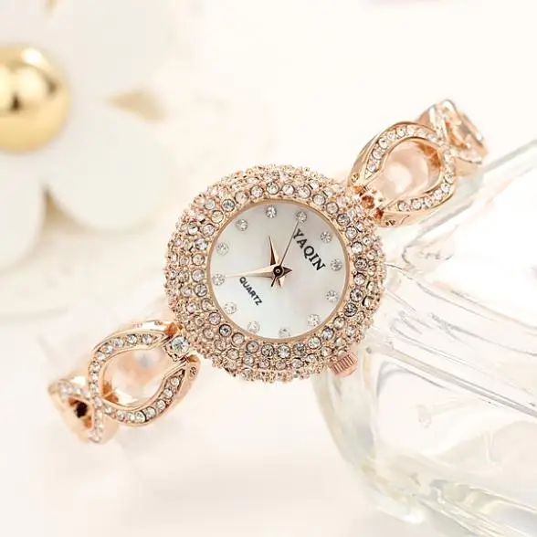 Top Quality Quartz Fashion Watch Women Dress Watches Rhinestone Wristwatches | Наручные часы