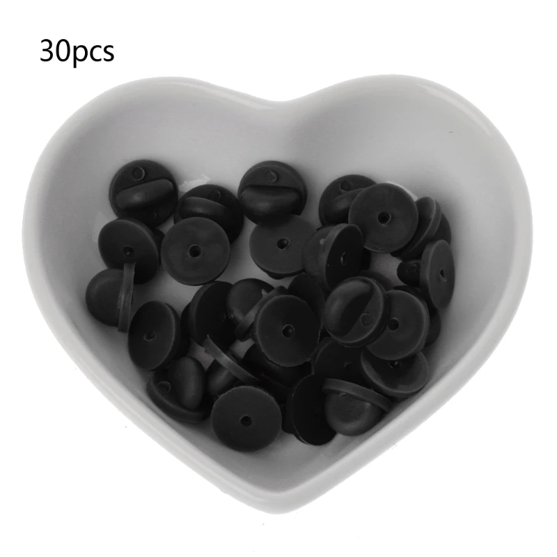 30 шт. Удобная пригонка бабочка клатч резиновая булавка назад замена Брошь