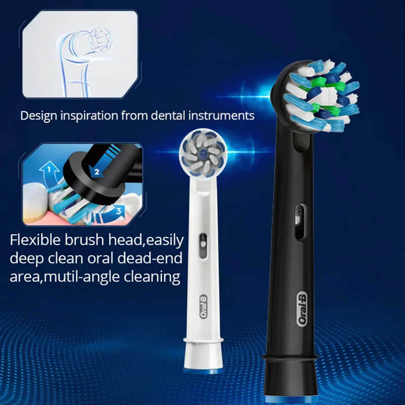 Ультразвуковая электрическая зубная щетка Oral B Pro4000 3D со светодиодной подсветкой