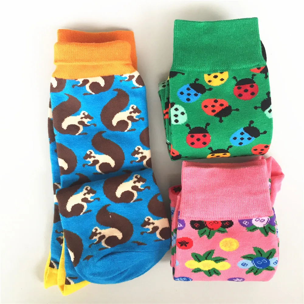 Цветные повседневные мужские Носки Happy высококачественные носки из чесаного