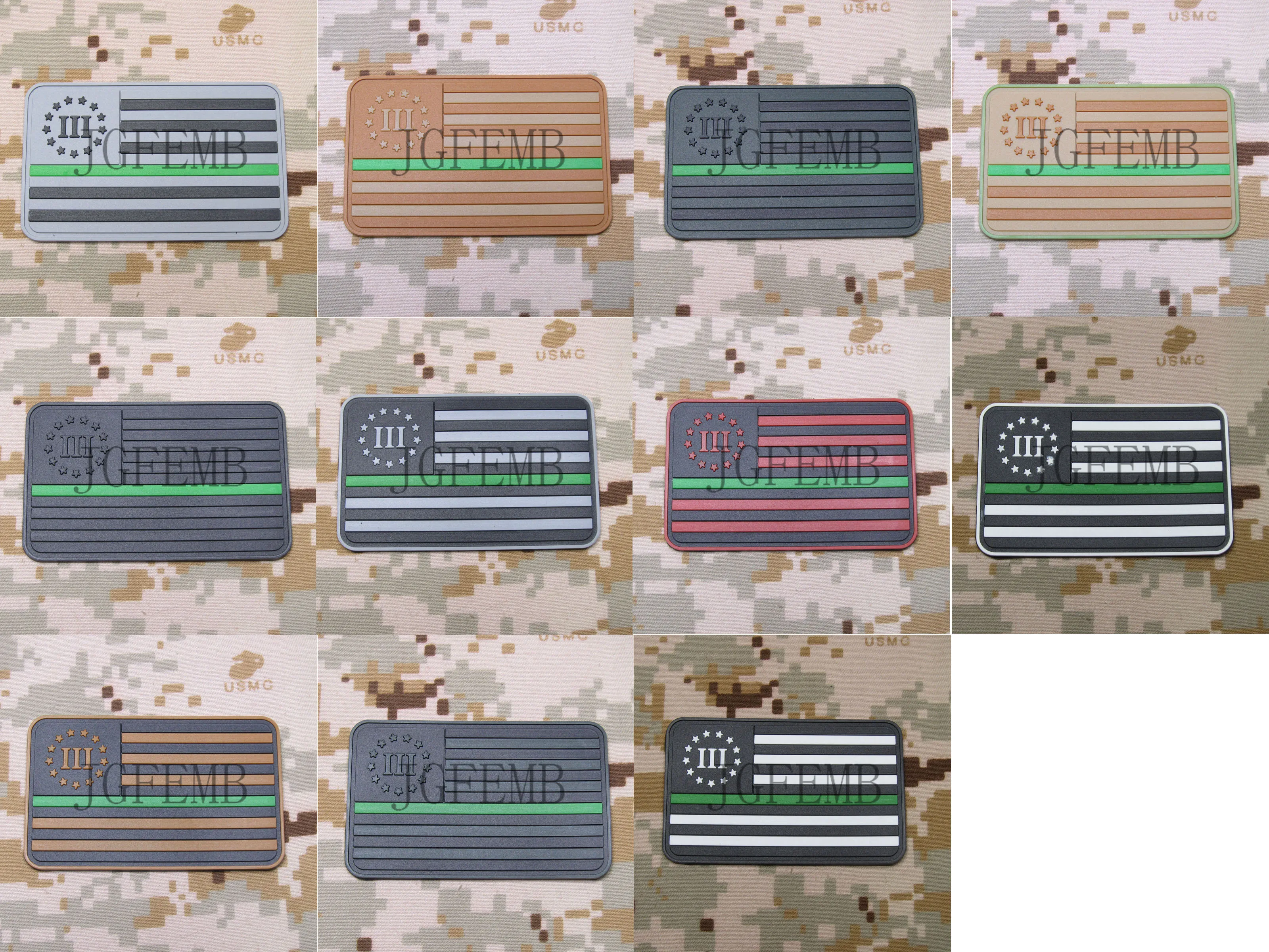 Тонкая зеленая линия 3% III процентов защитит свободу американский флаг 3D ПВХ