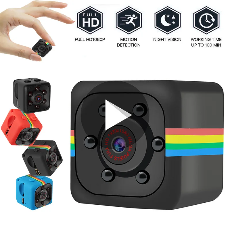 Мини камера SQ11 PRO HD 1080 P ночного видения мини видеокамера маленькая Экшн скрытая