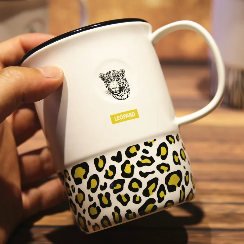 Мода 320 мл керамическая кружка персональный животный дизайн молока кружки с