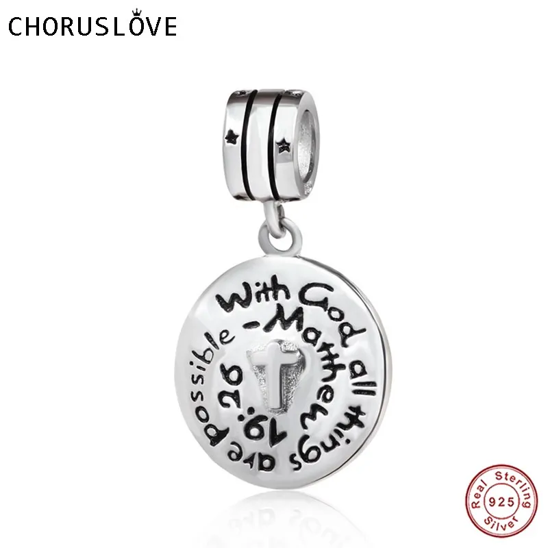Новое поступление от Choruslove женский серебряный молитвенный браслет европейские