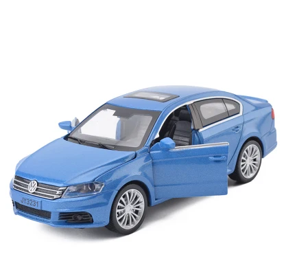 Blue 1:32 Сплав Volkswagen LAVIDA модель автомобиля литые игрушки Выдвижной Автомобиль Акустооптическое моделирование автомобилей для детей коллекция игрушек - Цвет: Blue
