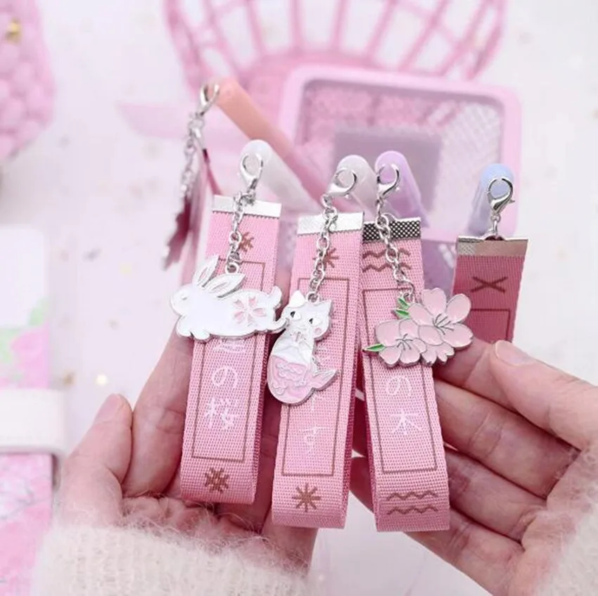 Шт. 1 шт. гелевые ручки желCherry кролик кулон kawaii подарок гелевые чернила ручки для письма милые канцелярские офисные школьные принадлежности