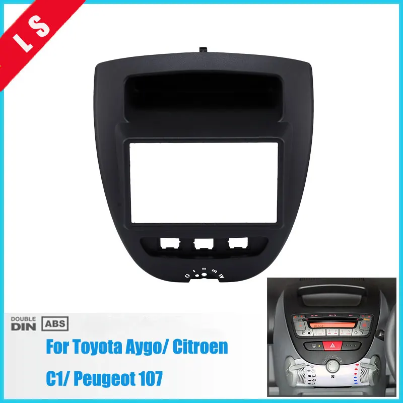 2 Дин и установка Радио панель для Toyota Aygo Citroen C1 peugeot 107, 2Din панель DVD стерео тире отделкой установить монтажный комплект