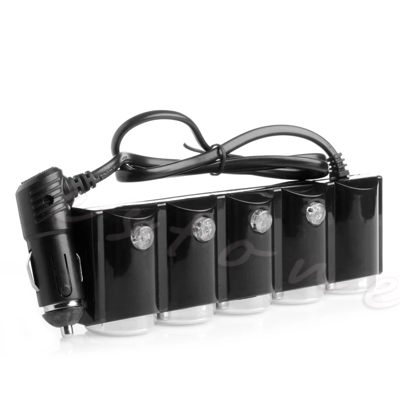 USB 4 способ розетка для автомобильного прикуривателя Разветвитель Зарядное