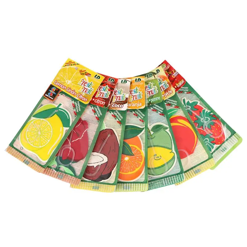 7pcs/Lot Auto Perfume Differnet Scent Hanging Paper For Home Boat Lasting Fragrance Fruit Car Air Freshener New | Автомобили и