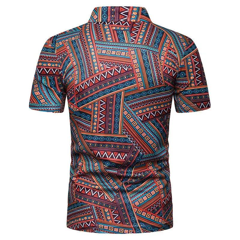 Стильная распродажа мужские Гавайские стильные рубашки с коротким рукавом и