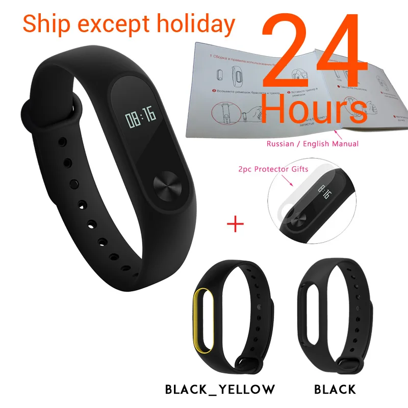 Mi band 2 n 2 straps Xiaomi mi-браслет 2 смарт-браслет Bluetooth фитнес-браслет mi Band 2 OLED экран Сенсорная панель Пульс IP67 - Цвет: Mi band 2 n 2 straps