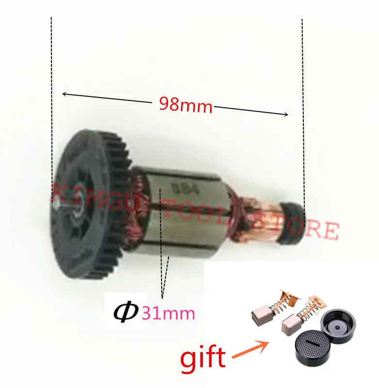 Якорь 619217 0 619218 8 для MAKITA DGA450 BGA450 BGA450RFE DGA450RFE DGA450RME BGA452RFE GA452D DGA450RM Motor|for makita|armature