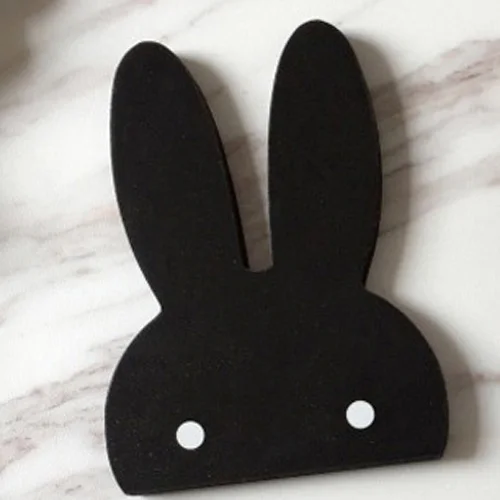 Rabbit black Скандинавские декоративные настенные крючки для одежды для детской комнаты, деревянные крючки с кроликом и КАКТУСОМ, Детские стикеры на стену, вешалка для мороженого, крючок для одежды - Цвет: Rabbit black