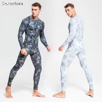 mens long johns camouflage compression thermal underwear sports suits rashgard tights gym clothes jogging sportswear for men