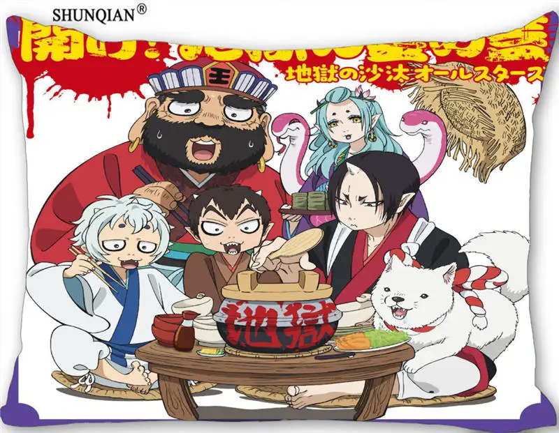 Custom Hoozuki no Reitetsu soft Pillowcase 45x35cm(One Side) Rectang Zipper Print Throw Cover | Дом и сад