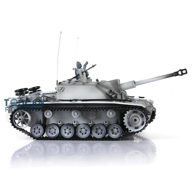 1/16 весы Heng длинный Зимний снег Немецкий Stug III RTR RC Танк модернизированная