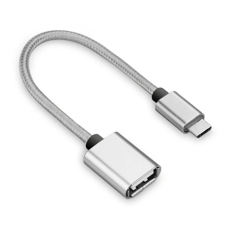 Silvery Адаптер типа C к Micro USB OTG кабель конвертер для Macbook samsung Galaxy S8 S9 huawei P20 Lite P10 mate 20 Xiaomi A1 8 адаптер - Цвет: Silvery