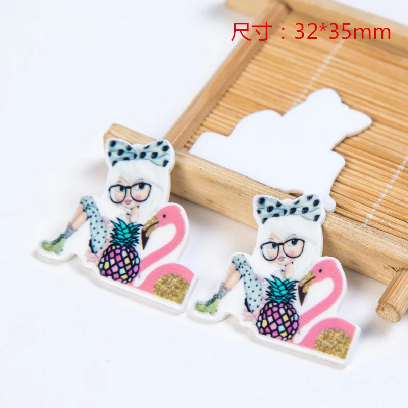 Kawaii Мультфильм Плоская задняя плоское украшение из смолы рождественские