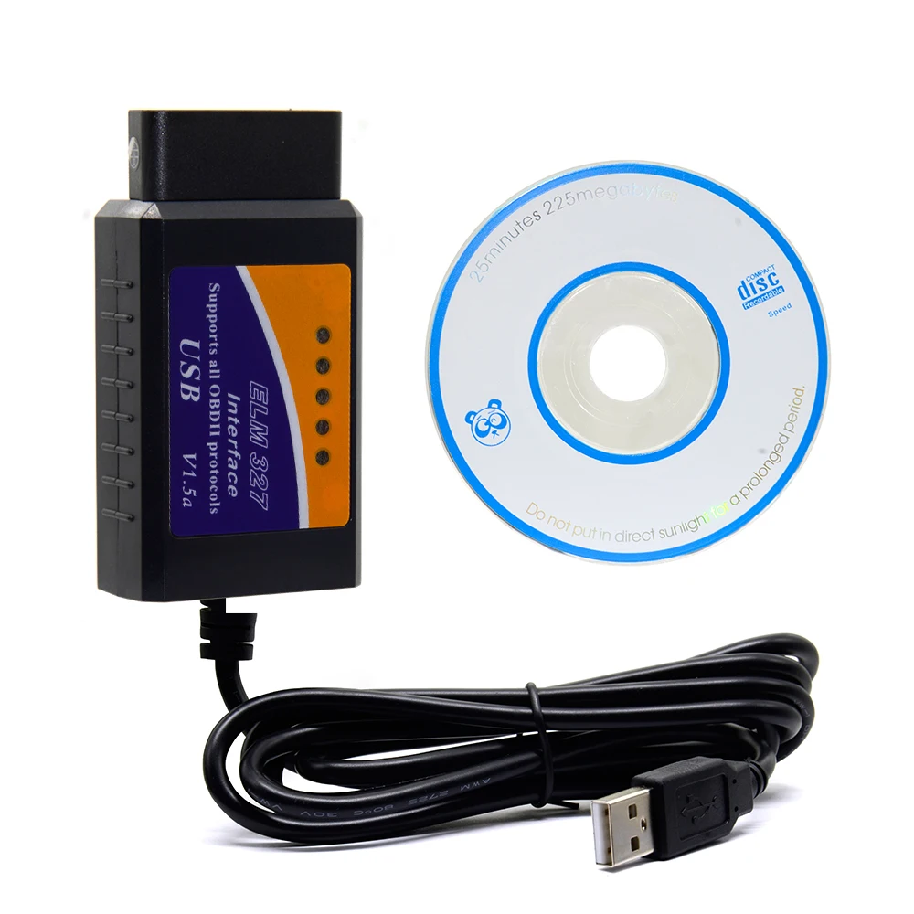 Автомобильный диагностический сканер ELM327 USB V1.5 автомобильный OBD2 ELM 327 V 1 5 OBD 2