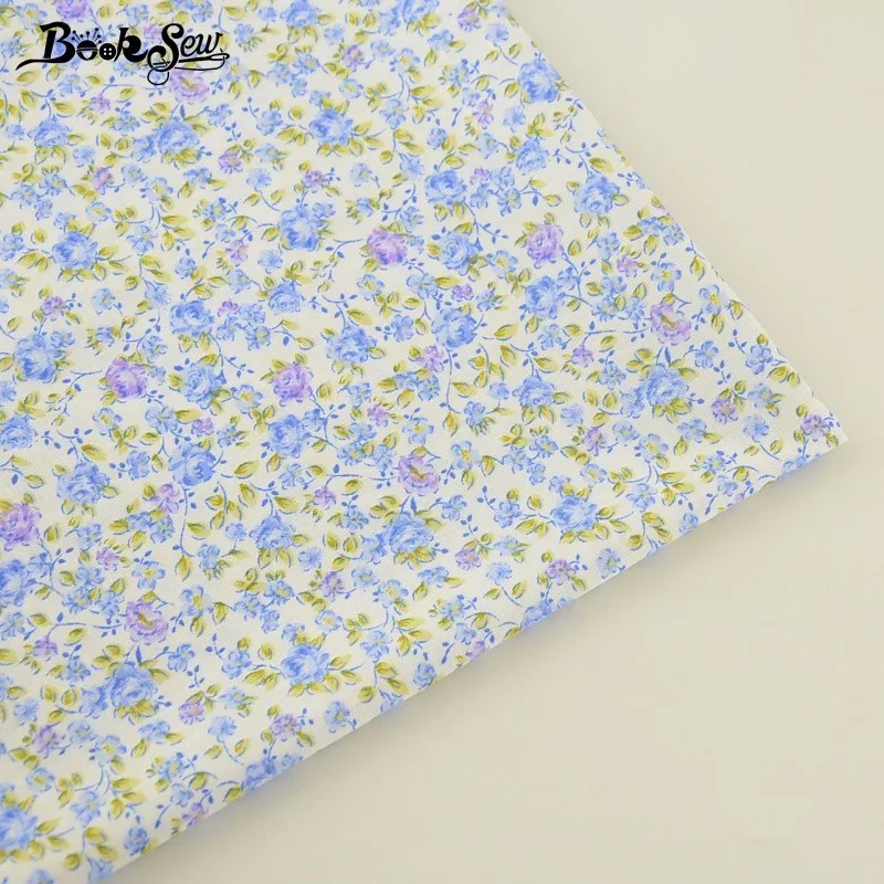 Booksew с цветочным принтом 100% хлопчатобумажная ткань саржевая мягкая стеганое