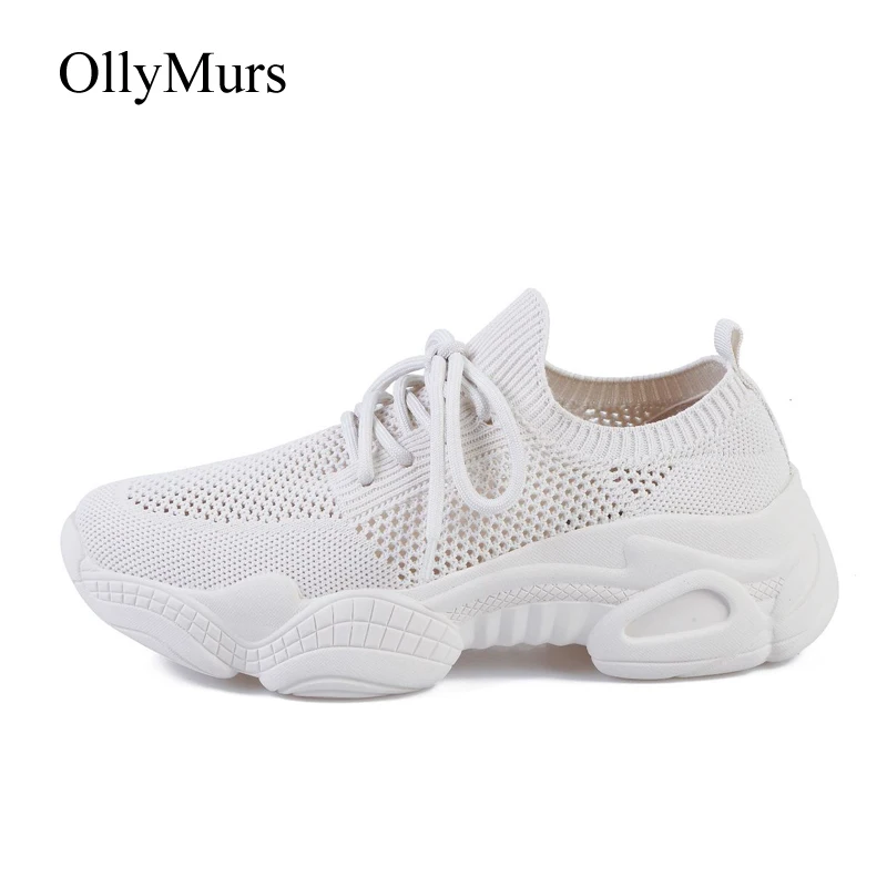 Повседневная обувь Женские кроссовки на массивной платформе Новинка лета zapatos de