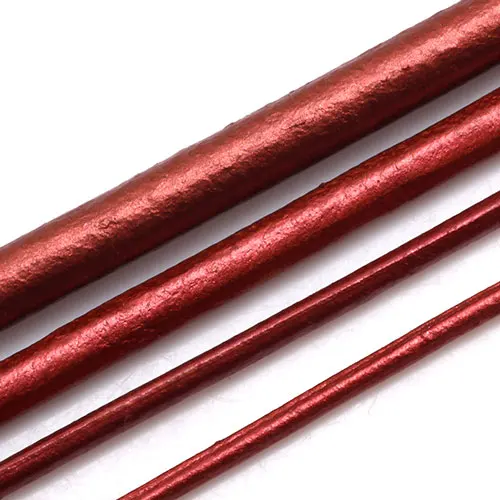 Pearl red 016 OlingArt 1,5/2,0/3,0/4,0 мм 2 M из натуральной кожи с круглым носом, популярный шнур/провода DIY шнуры женские прелестные серьги браслет ожерелье ювелирных изделий - Цвет: Pearl red 016
