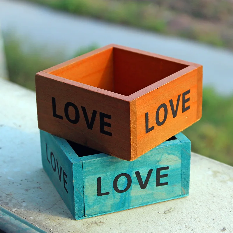 Мини старинный деревянный стол разное контейнер Косметика Коробка для хранения