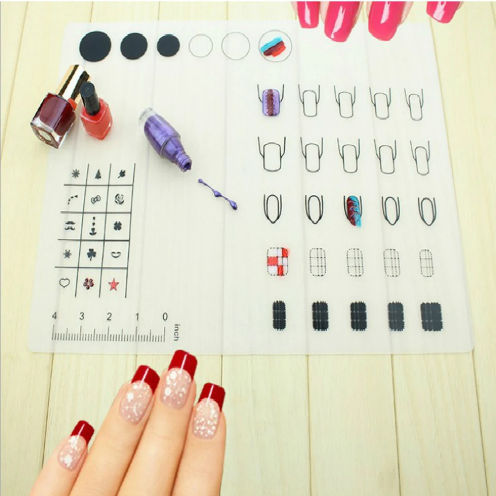 1 шт. силиконовый Настольный коврик для нейл арта сделай сам гель краска рабочее