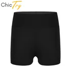 Детские Балетные Шорты ChicTry с высокой талией для девочек, танцевальная одежда, спортивные шорты для тренажерного зала, фитнеса, Детская Одежда для танцев