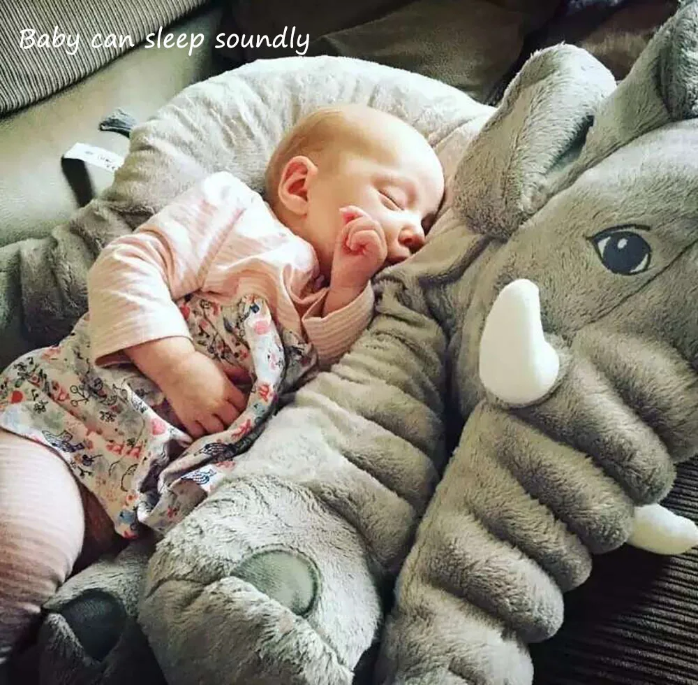 Фото Детская подушка для сна плюшевые мягкие игрушки милые животные слон конфетные
