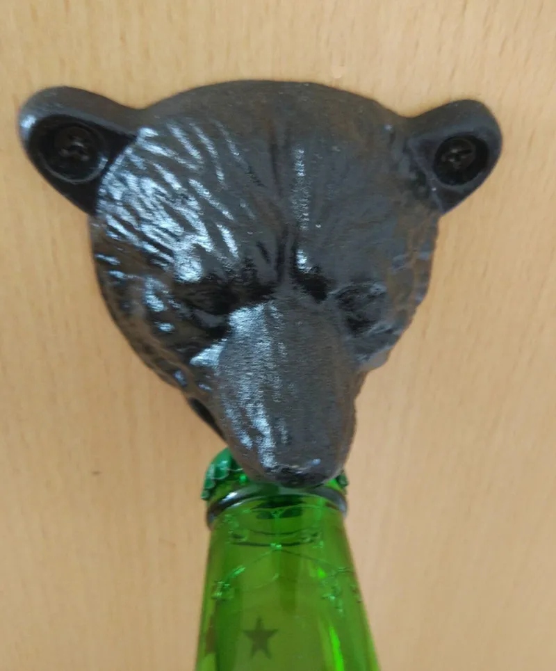 1 шт. Подвесной Настенный штопор из чугуна в форме медведя|mounted bottle opener|wall mounted