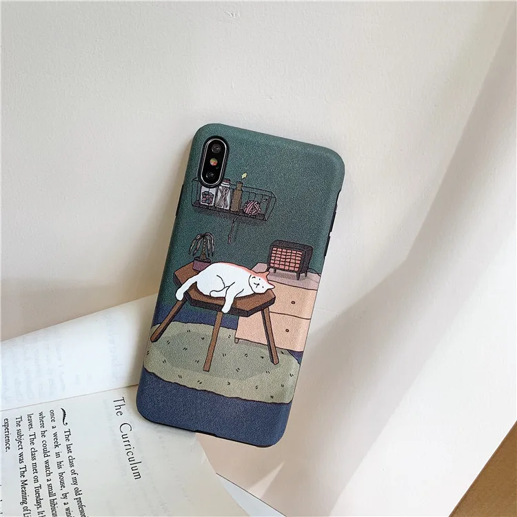 Ретро рисунок милые японские кошки Чехол для телефона для iPhone X Xs XR XSmax 11 Pro Max 6 6S 7 8 Puls чехол Забавный Мягкий силиконовый чехол