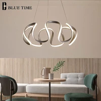 gray finished modern hanging lamps led pendant lights for living room dining room bedroom pvc lampshade home led pendant lamps