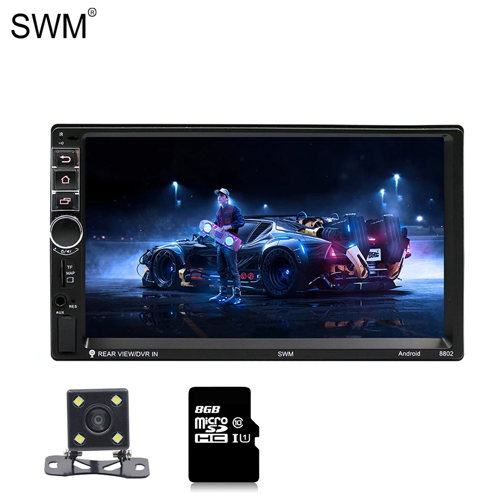 SWM gps автомобильное радио Android кассетный плеер 2 Din 1080P аудио Wifi Зеркало Ссылка